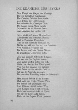 Die Kraniche des Ibykus