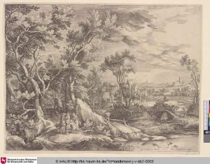 [Landschaft mit Abraham und den drei Engeln; Landscape with Abraham and the three Angels]