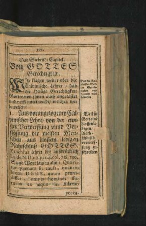 Das Siebende Capitel. Von Gottes Gerechtigkeit.