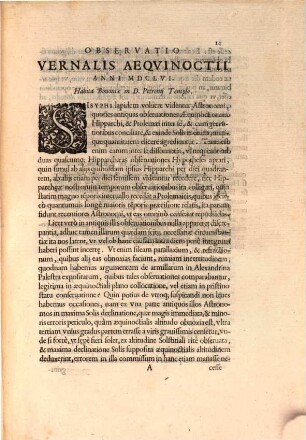 Specimen Observationum Bononiensium ... 1656