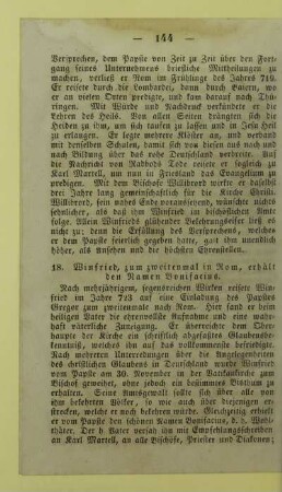 18. Winfried, zum zweitenmal in Rom, erhält den Namen Bonifacius