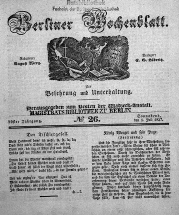 No. 26, Sonnabend, den 1. Juli 1837.