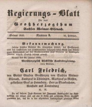 Nr. 3 : 26. Februar 1840