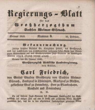 Nr. 3 : 26. Februar 1840