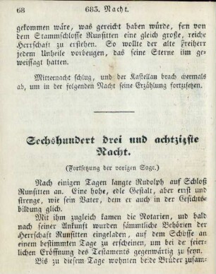 Sechshundert drei und achtzigste Nacht