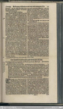 Die Predigten über den hundert und neun und viertzigsten Psalm
