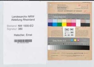 Entnazifizierung Ernst Hatscher, geb. 26.03.1900 (Polizeibeamter)