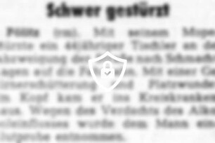 Schwer gestürzt