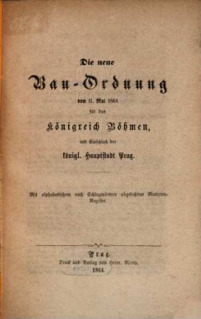 Taschenausgabe der Landes-Gesetze für das Königreich Böhmen, 2