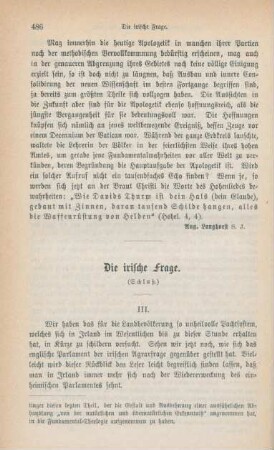 486-497 Die irische Frage : Schluß
