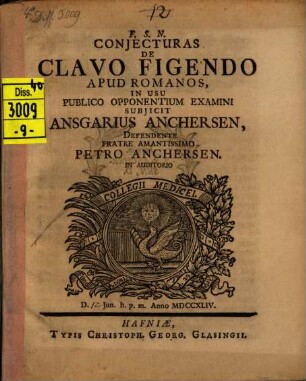 Coniecturae de clavo figendo apud Romanos