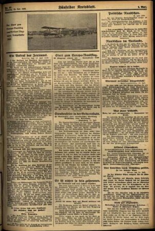 Zweite Ausgabe vom Dienstag, den 22. Juli 1930.