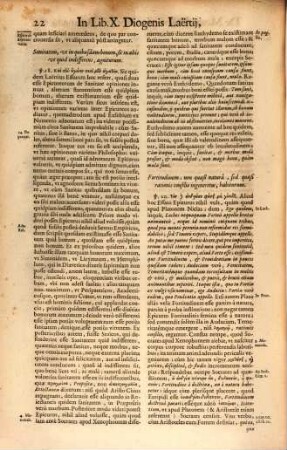 Petri Gassendi Diniensis Ecclesiae Praepositi, Et In Academia Parisiensi Matheseos Regij Professoris, Animadversiones In Decimvm Librvm Diogenis Laertii, Qvi Est De Vita, Moribus, Placitisque Epicvri : Placita autem, quas ille treis statuit Philosophiae parteis, Continent I. Canonicam ... II. Physicam, ... III. Ethicam ..., 2