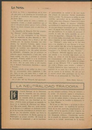 La neutralidad traidora