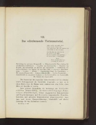 VIII. Das schwimmende Flottenmaterial