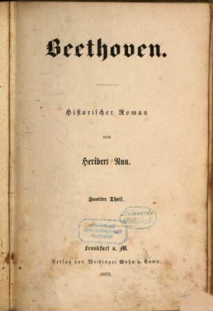 Beethoven : historischer Roman. 2