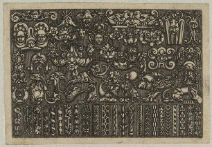 Fries mit Einzelornamenten, Blatt aus der Folge "Zierhat boichilgen. Zusamen gedragen Durch Johann Halueren Goltschmidgesel"