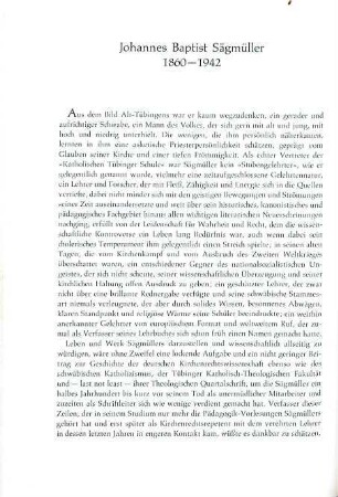 82-98 Johannes Baptist Sägmüller 1860-1942