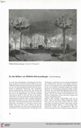 52: Zu den Bildern von Wilhelm Schnarrenberger
