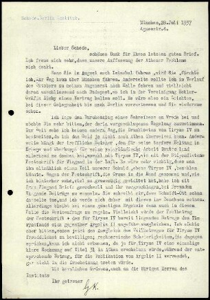 G. Karo an M. Schede