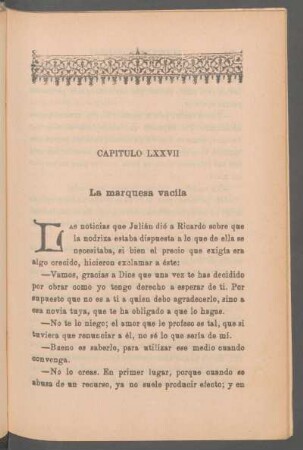 Capítulo LXXVII - La marquesa vacila