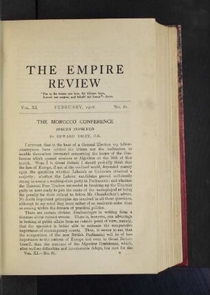 The Morocco Conference.