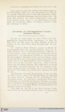 2: Anwendung der farbempfindlichen Gelatine-Emulsions-Platten