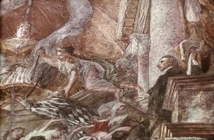 Allegorie auf die Kanonisation des Johann von Nepomuk sowie Büßende und Verehrende aus allen Volksschichten