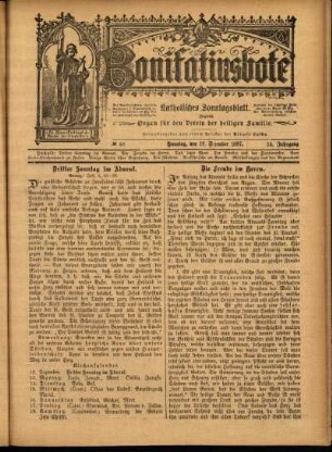 Erste Ausgabe vom Sonntag, den 12. Dezember 1897.