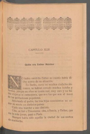 Capítulo XLIII - Quién era Esther Meinher