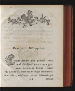 Praefatio Bibliopolae