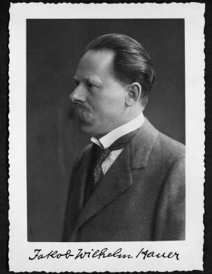 Jakob Wilhelm Hauer (1881-?), 1925-1927 Professor der Indischen Philologie in Marburg