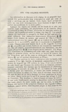 XVI. Une colonie moderne