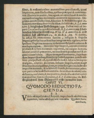 Caput VI. Quomodo Reductio Facienda.
