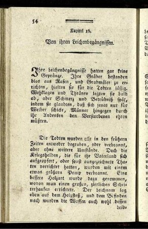 Kapitel 16. Von ihren Leichenbegängnissen.