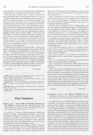 1024-1026 [Rezension] Carmichael, Calum M., The origins of biblical law