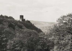 Rheinland. Ansicht der Anfang des 13. Jh. errichteten Burg Lahneck nahe Lahnstein-Oberlahnstein