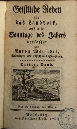 Geistliche Reden für das Landvolk, auf alle Sonntage des Jahres, Dritter Band