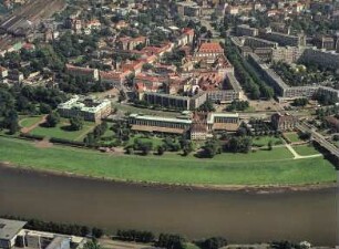 Blockhaus : Innere Neustadt über die Elbe, Japanisches Palais, Hotel Bellevue und Blockhaus zum Albertplatz