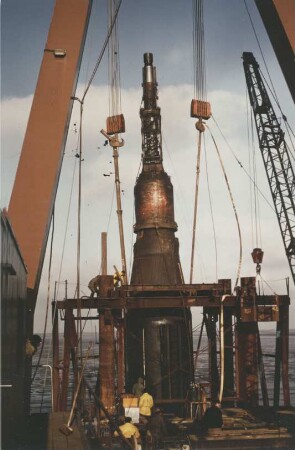 Aufbau der Radarstation "Wurster Arm"/Unterweser