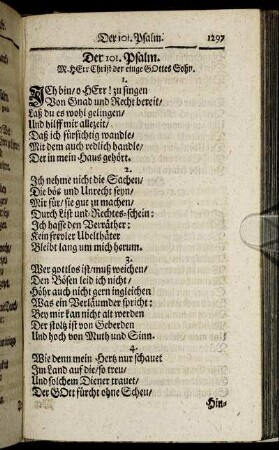 Der 101. Psalm. - Der 110. Psalm.
