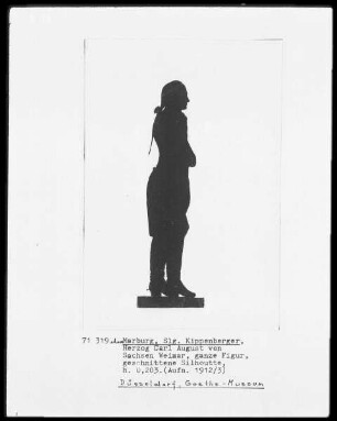 Silhouette des Herzogs Carl August von Sachsen-Weimar