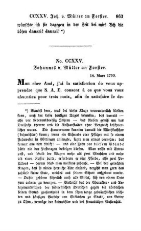 No. CCXXV. Johannes v. Müller an Forster