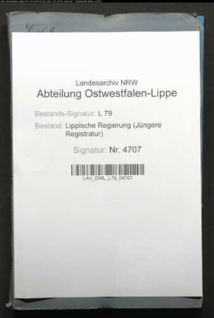 Anstellung der Amtschirurgen für die Ämter Horn und Schieder, Band 1(!)
