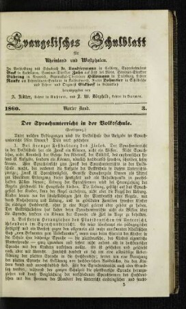 ¬Der¬ Sprachunterricht in der Volksschule : (Fortsetzung)