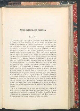 Sobre Rubén Darío persona