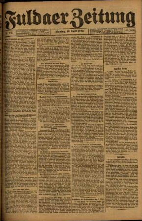 Ausgabe vom Montag, den 19. April 1920.