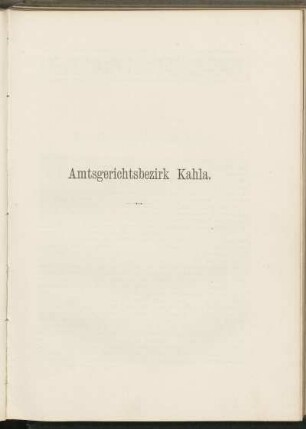 Amtgerichtsbezirk Kahla.