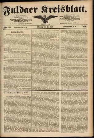Ausgabe vom Montag, den 25. Juli 1904.