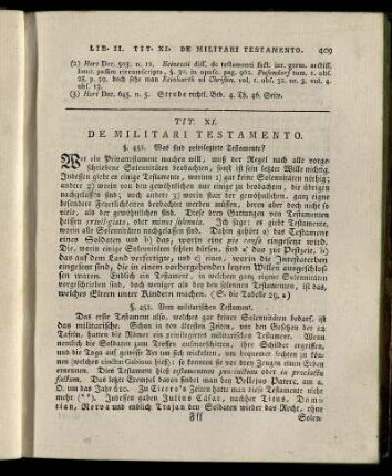 Tit. XI. De Militari Testamento – Tit. XV. De Vulgari Substitutione